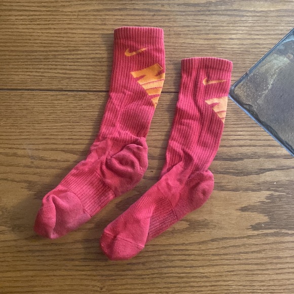 Nike Socks Red and Orange, Kids size M - Picture 2 of 2